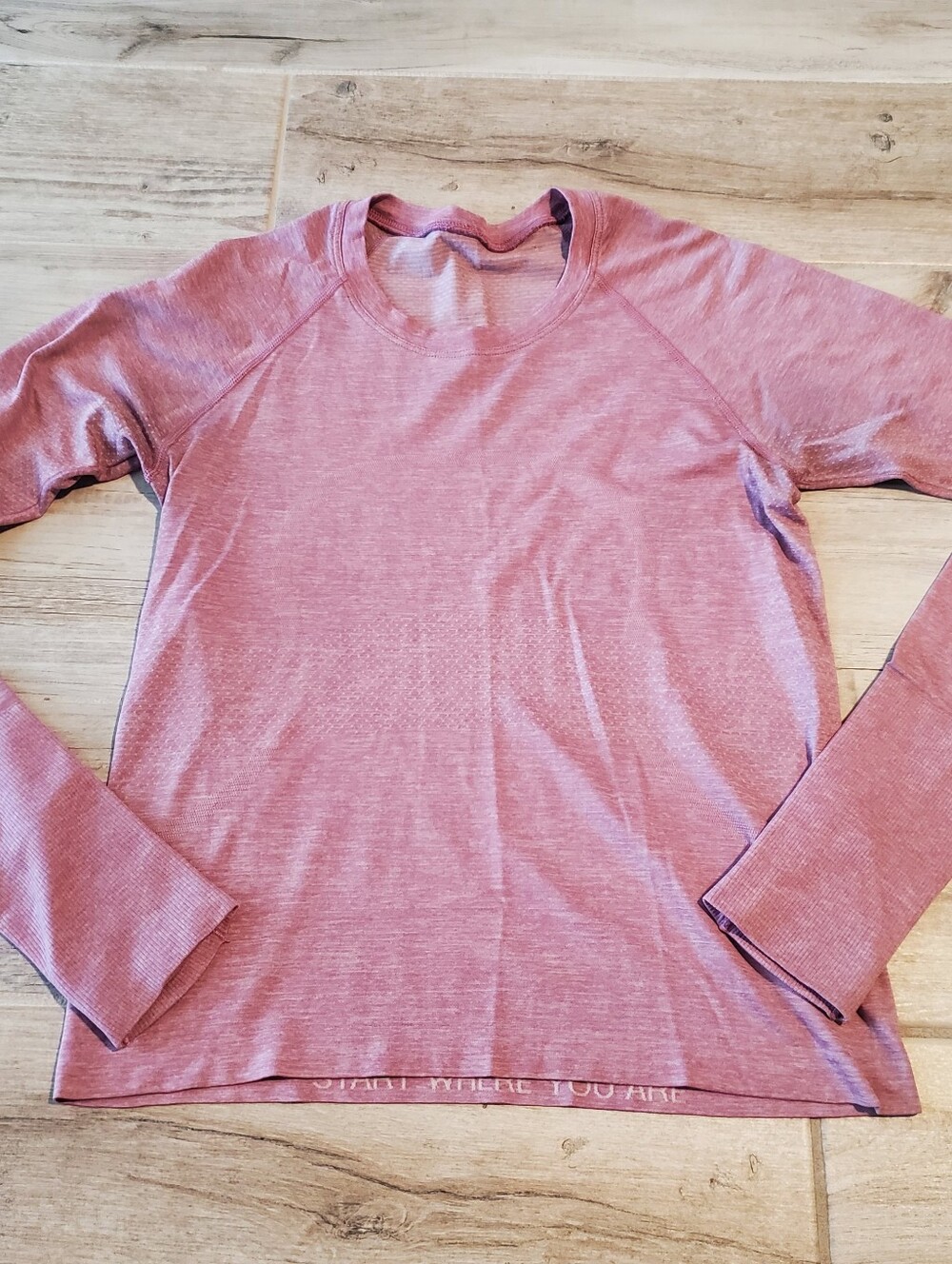 Lululemon Women's Swiftly Tech Top Long Sleeve Heathered Pink Mauve Sz 6
